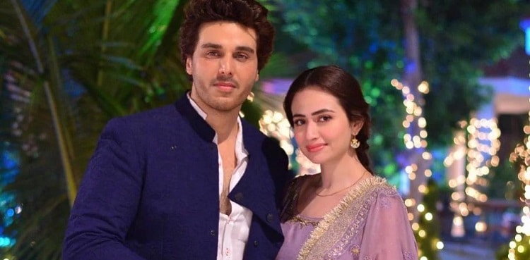 Ahsan Khan shares a BTS from sets of ‘Sukoon’ with Sana Javed – Watch