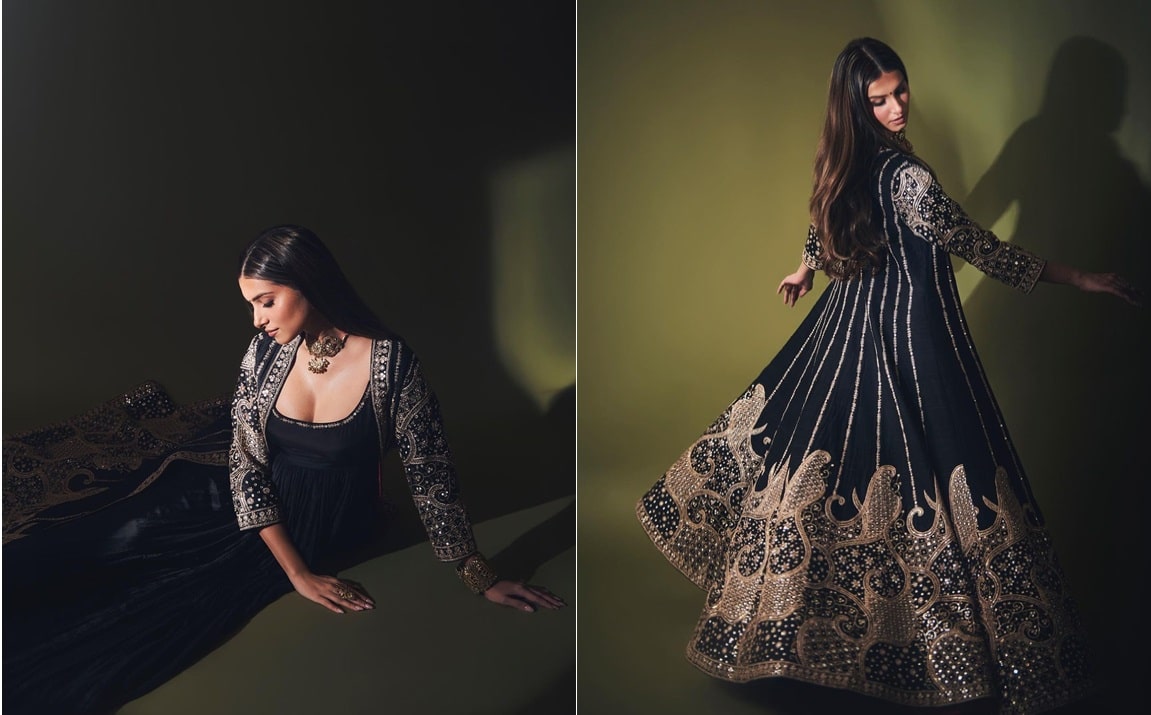 Tara Sutaria Gorgeous Dance Photoshoot in Black Dress